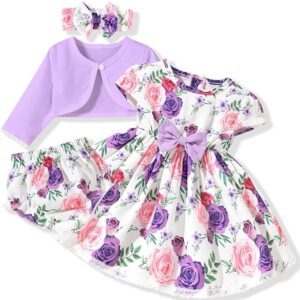 Baby Girl Clothes Sleeveless Dress Long Sleeve Cardigan Diaper Cover Headband Fall Winter Infant Girl Outfit Set
